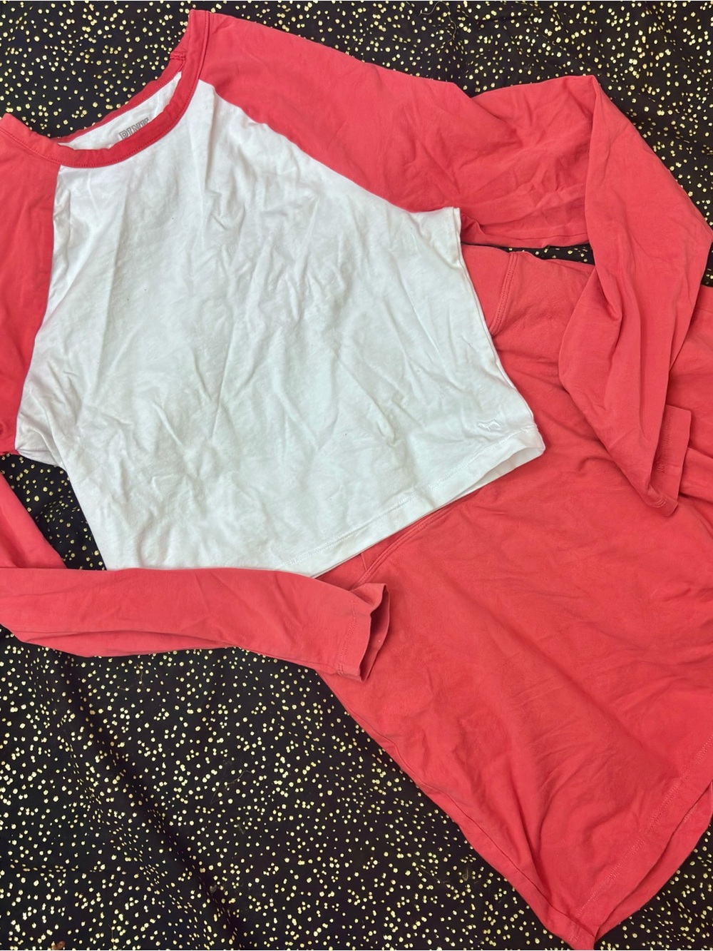 Victoria’s Secret PINK Baseball T Shirt Skort Skirt Set Small